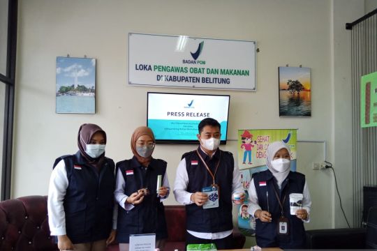 Loka POM Tanjung Pandan amankan ratusan kosmetik ilegal