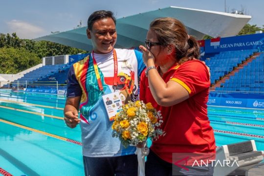Anak Ketua NPC Indonesia dilamar di arena para-renang ASEAN Para Games 2022