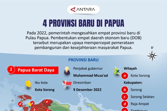 4 Provinsi baru di Papua