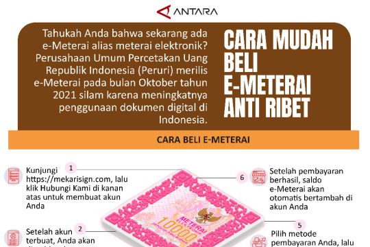 Cara mudah beli e-Meterai anti ribet