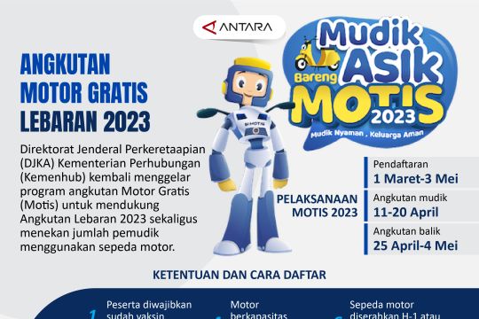 Angkutan motor gratis Lebaran 2023