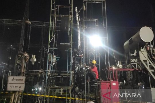 PLN gerak cepat pulihkan kelistrikan Pulau Bangka dampak tower roboh jalur Kenten-Tanjung Api-Api Sumsel
