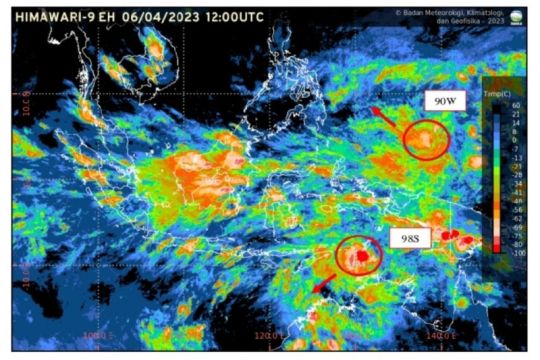 Waspada, ini daerah terdampak dua bibit siklon di wilayah Indonesia