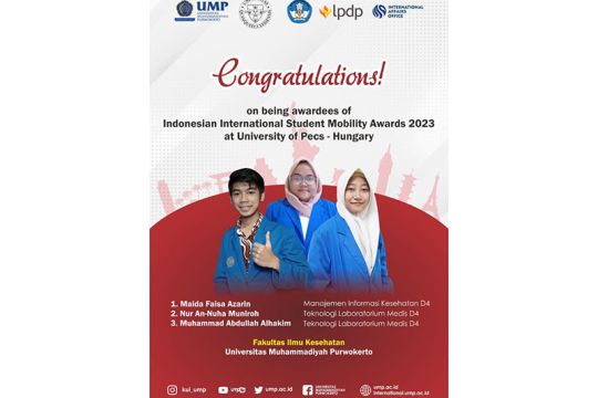 Tiga mahasiswa UMP lolos beasiswa IISMA 2023