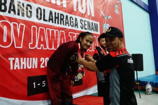 Senam  sumbang medali emas pertama Kabupaten Pati di Porprov 2023