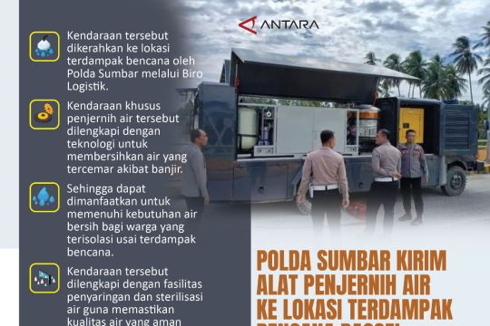 Polda Sumbar kirim alat penjernih air ke lokasi terdampak bencana passel