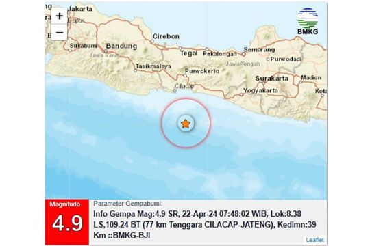 BPBD Cilacap pantau dampak gempa  magnitudo 4,9