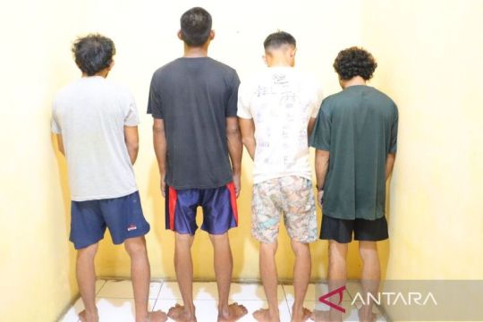 Empat pelaku penyerangan Polsek Pangkalan Banteng di amankan