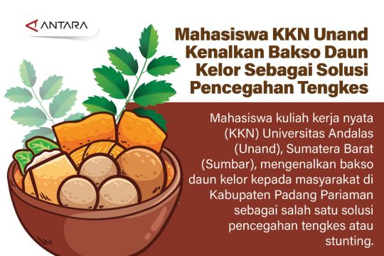Mahasiswa KKN Unand kenalkan bakso daun kelor sebagai solusi pencegahan tengkes
