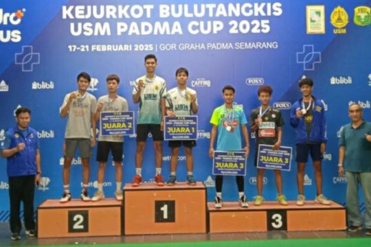 PB Arista juara umum Kejurkot Bulu Tangkis USM-Padma