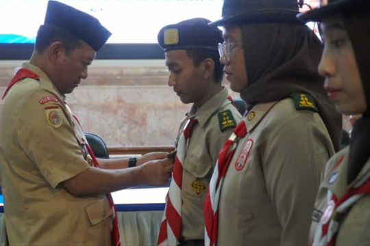 Lantik DKC Kota Tegal, Agus: Pramuka harus bangun kepemimpinan