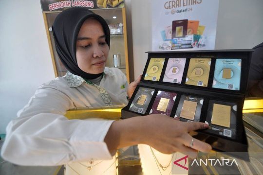 Harga emas di Pegadaian terus merosot