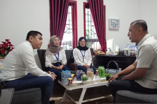Garuda Indonesia Pangkalpinang kunjungi Kantor LKBN Antara Babel