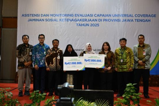 BPJS Ketenagakerjaan serahkan santunan Jaminan Kematian Rp84 juta