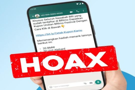 BRI Imbau Masyarakat Waspada Bahaya Klik Tautan Palsu