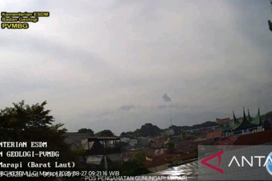 Gunung Marapi erupsi setinggi 800 meter