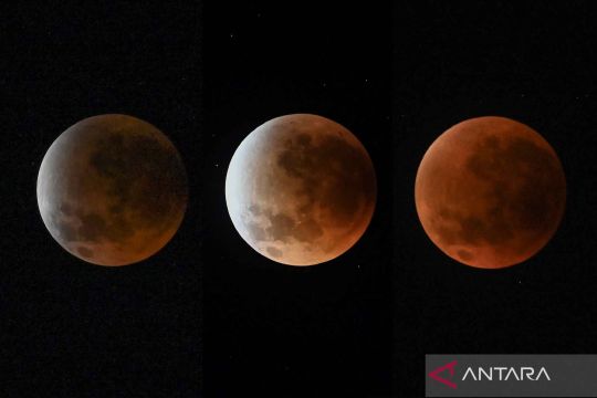 Puncak gerhana bulan total pada Selasa pukul 19.33 WITA