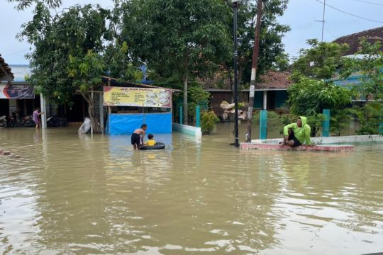 Tanggul jebol, banjir bandang rendam Desa Ketitang Wetan Pati