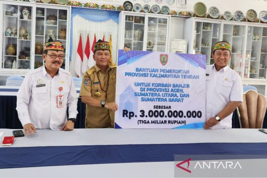 Saling topang sesama anak bangsa, Kalteng bantu Rp3 miliar bencana Sumatera