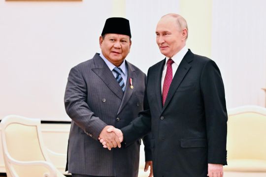 Prabowo kepada Putin: Hubungan Indonesia-Rusia berada di level sangat baik