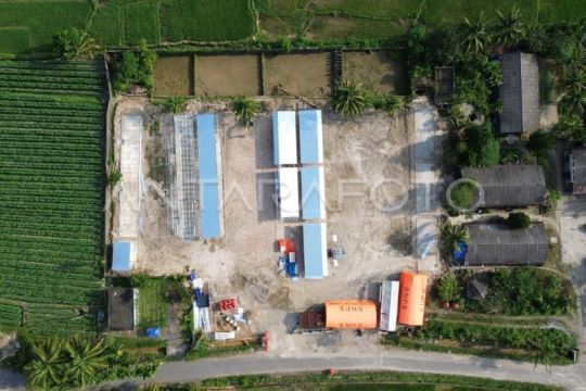 Pembangunan huntara di Padang Pariaman