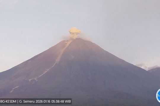 Gunung Semeru tercatat alami 23 kali gempa letusan