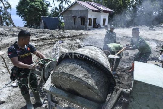Pembangunan jembatan aramco di Tanah Datar