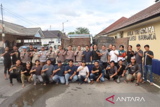 Tim gabungan Polres Bangka ringkus pencuri 538 balok timah