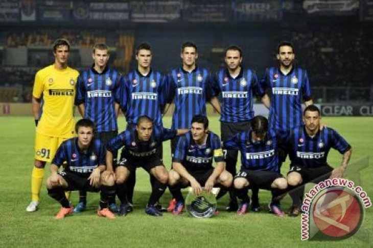 Tim Inter Milan di Stadion Senayan.