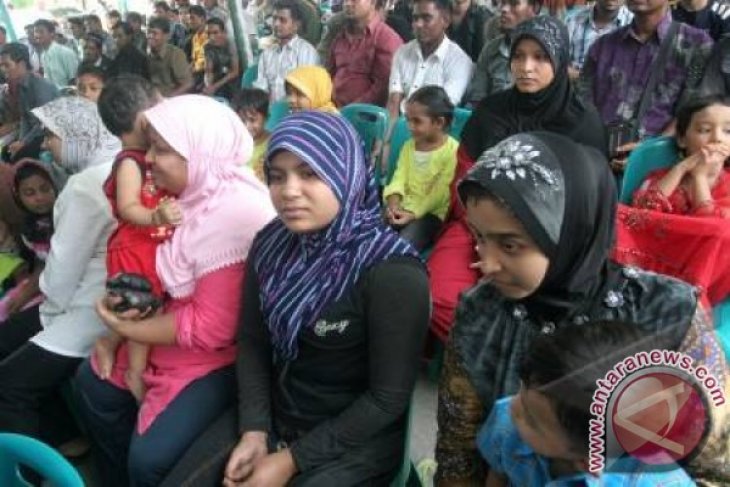 Pengungsi Muslim Rohingya di Medan