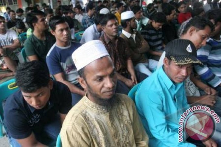 Pengungsi Muslim Rohingya di Medan