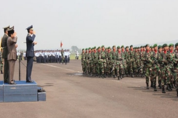 Upacara HUT TNI di Lanud Atang Sendjaja Bogor