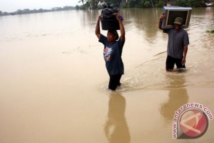 100 Hektare Sawah Di Karawang Terendam Banjir - ANTARA News Megapolitan