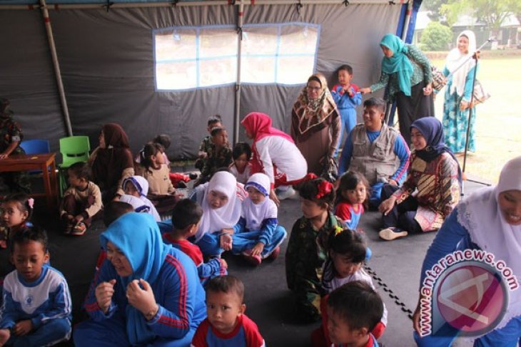 Puluhan Pelajar Paud Ikuti Simulasi Penanggulangan Gempa