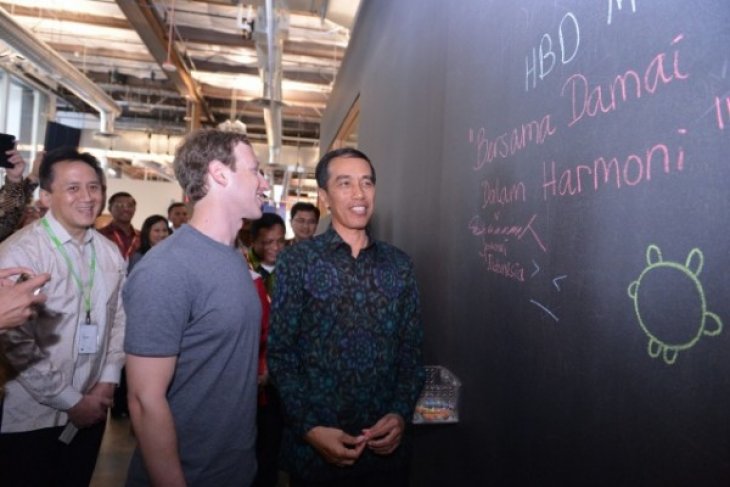 President Jokowi appeals to Facebook to support Indonesia`s digital economy