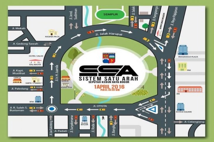 Bogor Permanenkan Sistem Satu Arah Kebun Raya