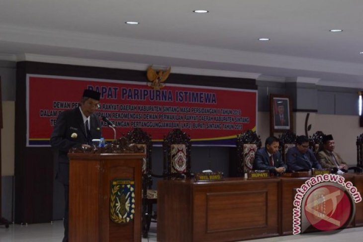 DPRD Sintang Setujui LKPJ Pemkab Tahun 2015