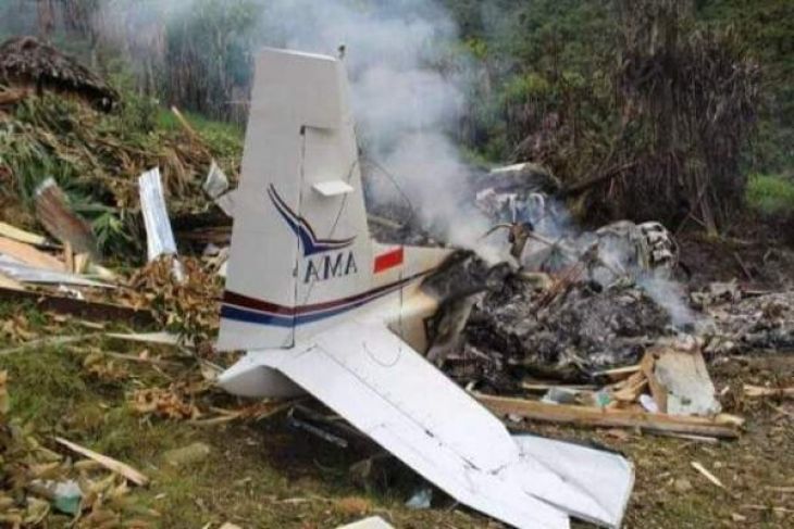KKB dilaporkan bakar pesawat milik AMA di Yahukimo Papua Pegunungan