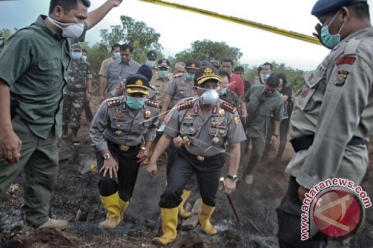 Kapolri Tinjau Lokasi Karhutla