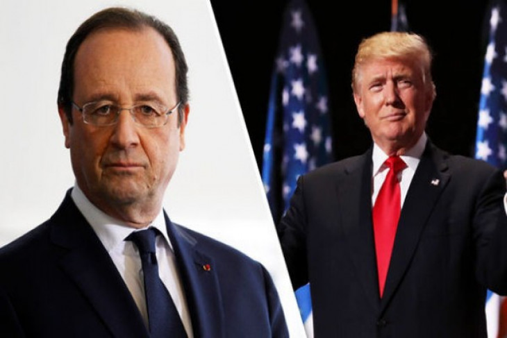 Hollande and Trump agreed to "clarify" key issues including Middle East