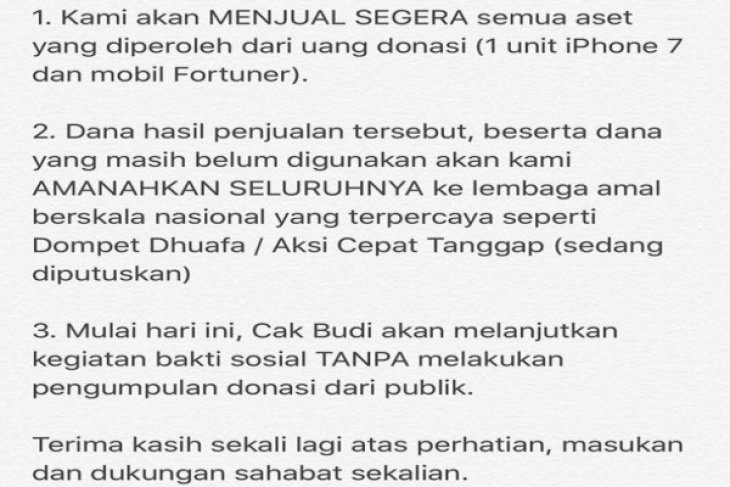Cak Budi dan Fenomena Penggalangan Donasi Online