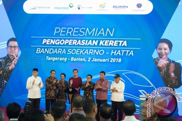 President Jokowi inaugurates operation of Soekarno-Hatta train