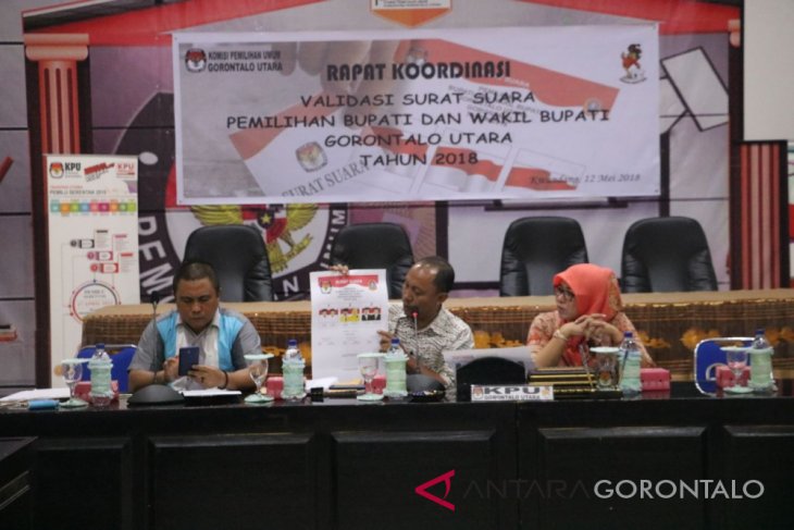 Validasi Surat Suara Pilkada Gorontalo Utara