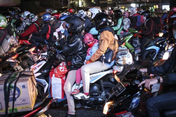 Puncak arus mudik sepeda motor