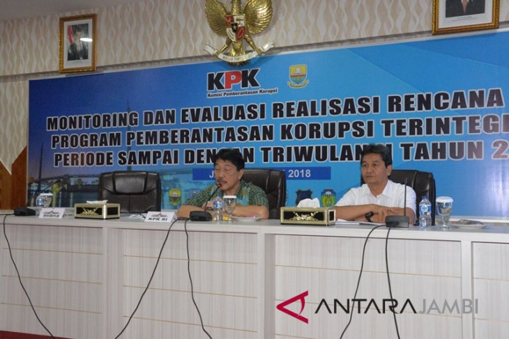 KPK monev pencegahan korupsi terintegrasi di Jambi