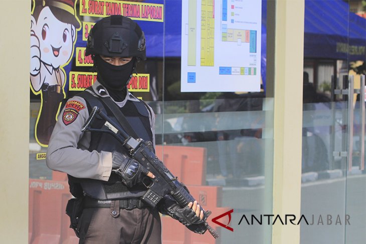 Pengamanan pasca penyerangan Mapolres Indramayu