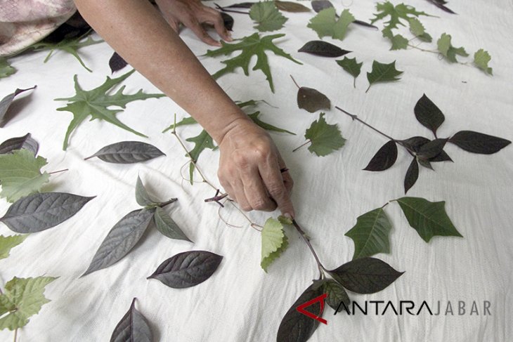 Produksi batik cetak daun