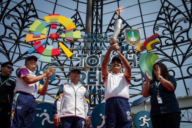 Torch relay obor Asian Games 2018 di Solo