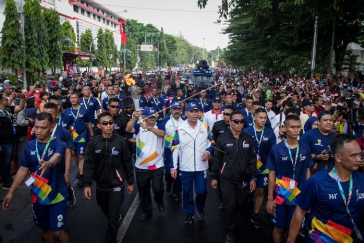 Pawai obor Asian Games 2018