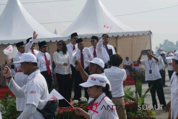 Upacara peringatan Kemerdekaan RI ke-73 BUMN di Sumut